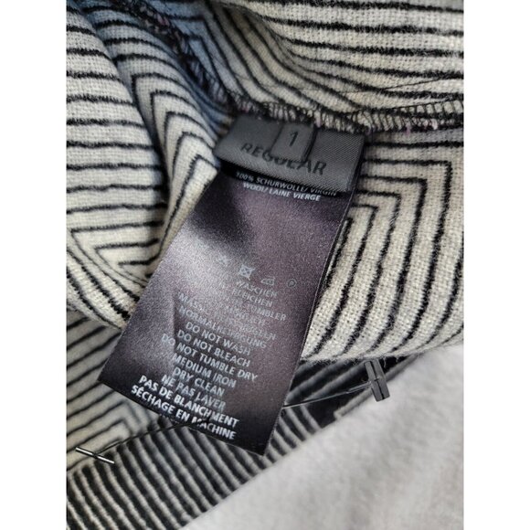 OSKA Womens Sz 1 Gray White Stripes Wool One Button Career Work Blazer Jacket - Picture 4 of 8